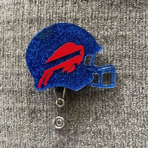 Buffalo Football Helmet Retractable Name Badge Reel ID Name Tag Holder